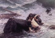 Alfred Guillou Adieu Sweden oil painting artist